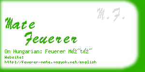 mate feuerer business card